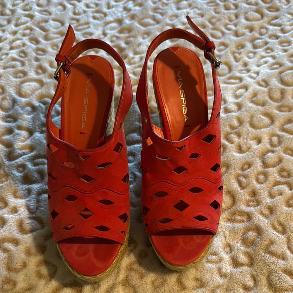 Via Spiga Red Espadrille Shoes